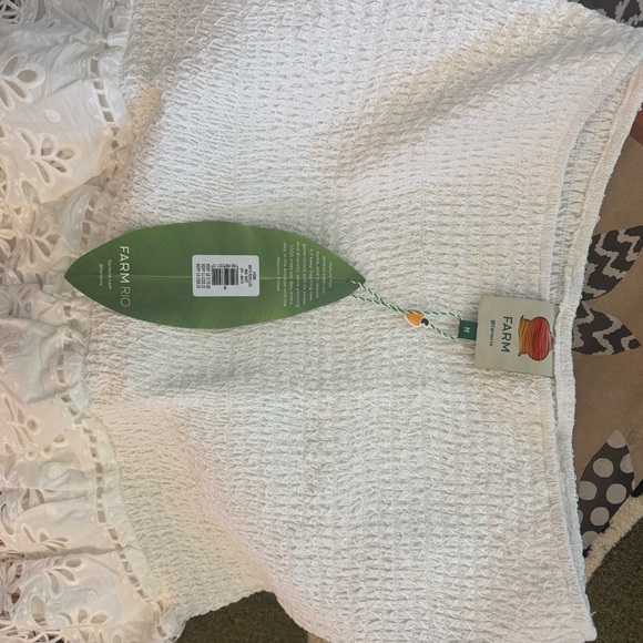 FARM Rio White Ruffled Trumpet Mini Skirt - Picture 2 of 4